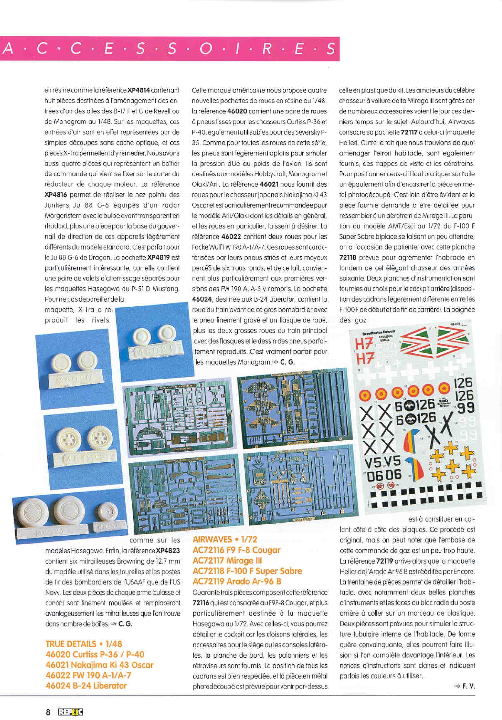 Replic 026 - P-38J Lightning, Vought V-156F Vindicator, Bachem Ba-349 Natter